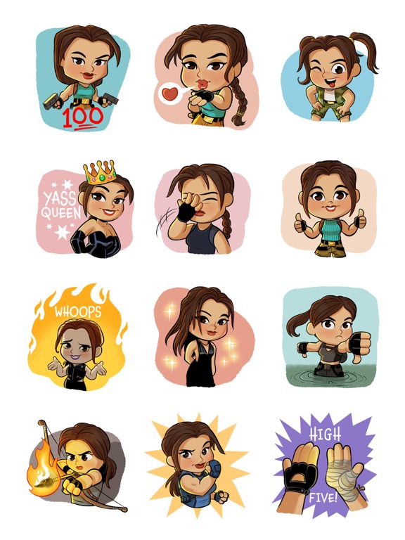 Screenshot #4 pour Tomb Raider 25 Sticker Pack