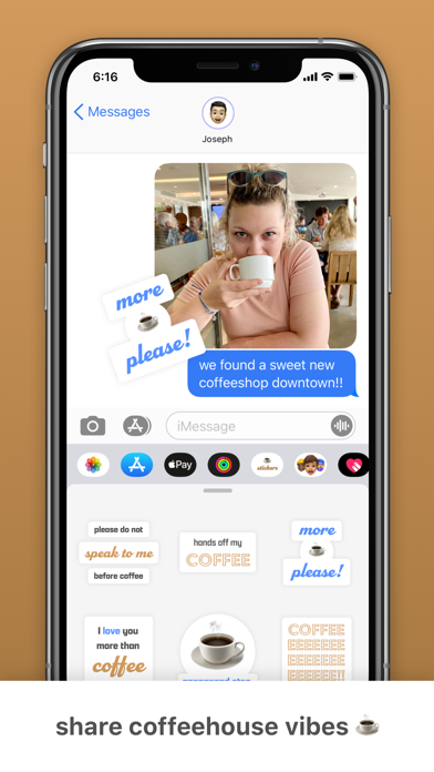 Coffee Stickers! for iMessage Screenshot