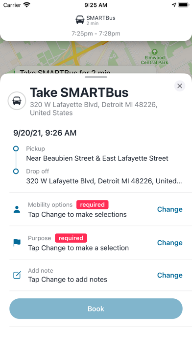 MI Ride Paratransit Screenshot