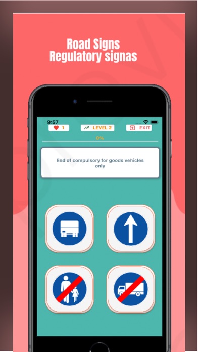 Road Signs: DMV permit test Screenshot