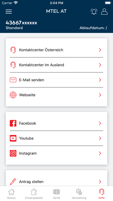 Mein Mtel Austria Screenshot