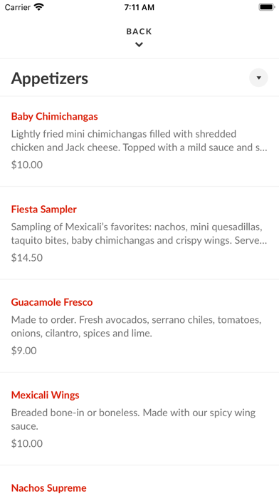 Mexicali Cantina Grill Screenshot