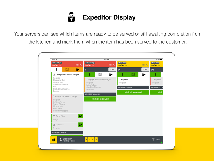 Dinlr KDS FandB Kitchen Display