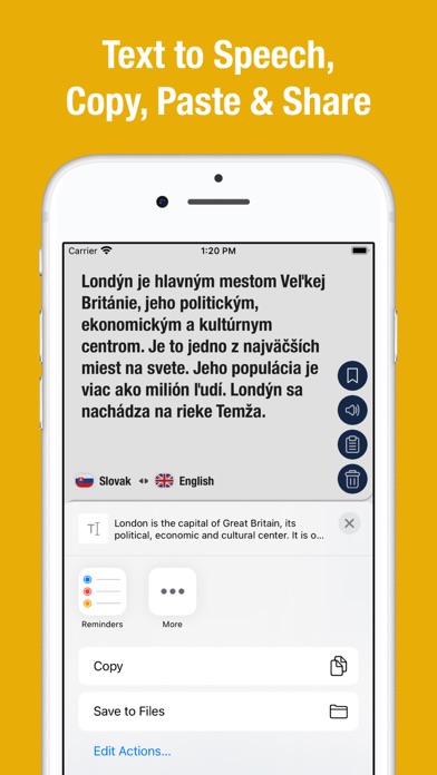 English to Slovak Translator. Screenshot