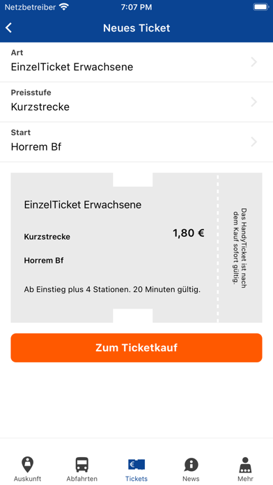 REVG Fahrplan & HandyTicket Screenshot