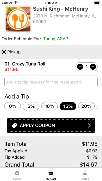 Sushi King - McHenry Screenshot