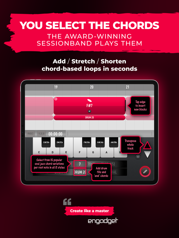 SessionBand Soul Jazz Funk 3 iPad screenshot 4 - Music app
