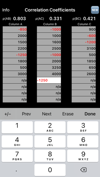 Screenshot #3 pour Quick Correlation Coefficients