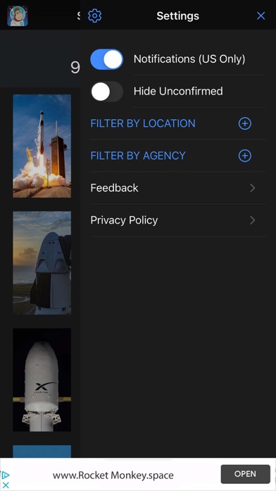 Space Launch Schedule Screenshot