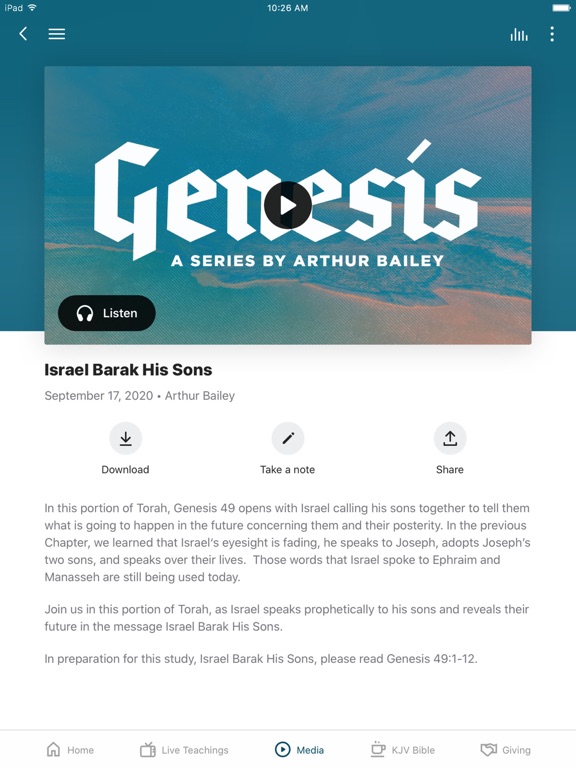 Arthur Bailey Ministries iPad screenshot 3 - Education app