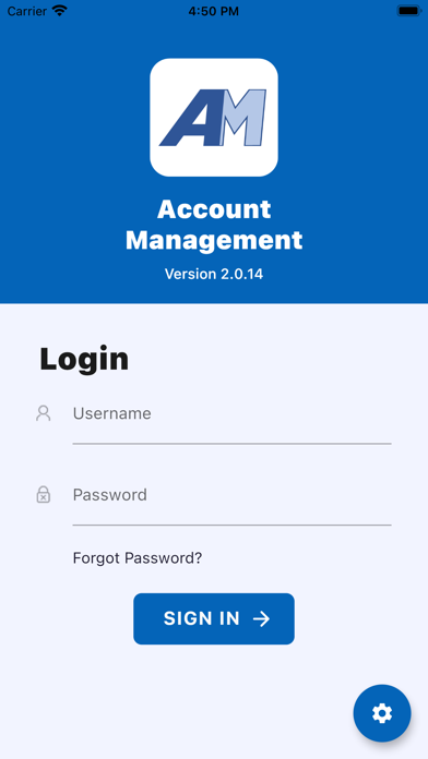 Account Management (AM) Screenshot