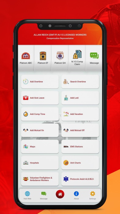 EMS Compcal App Screenshot