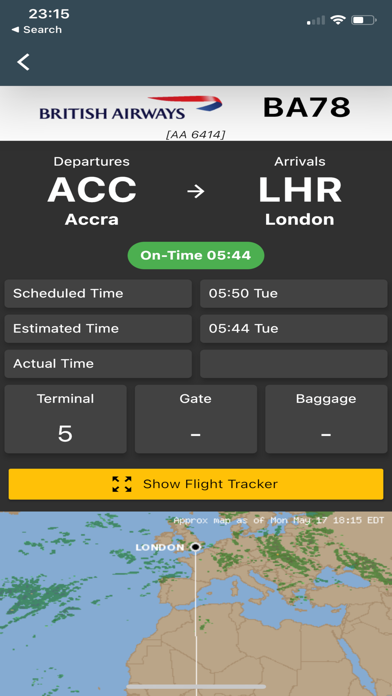 Munich Airport: Flight Info Screenshot