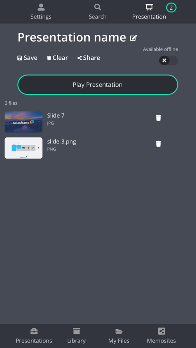 Salesframe Mobile Screenshot
