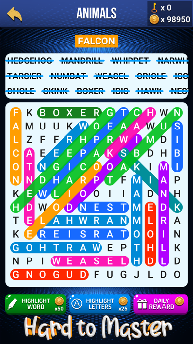 Wow Search: Classic Words Game Screenshot