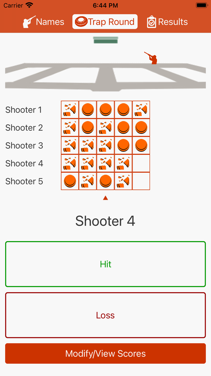 Trap Shooting Scorecard