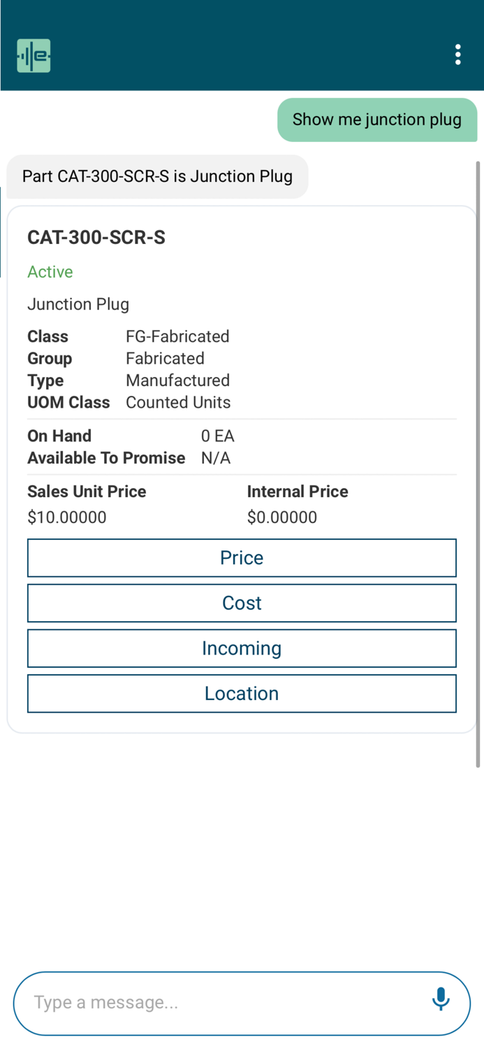 Epicor Virtual Agent EVA