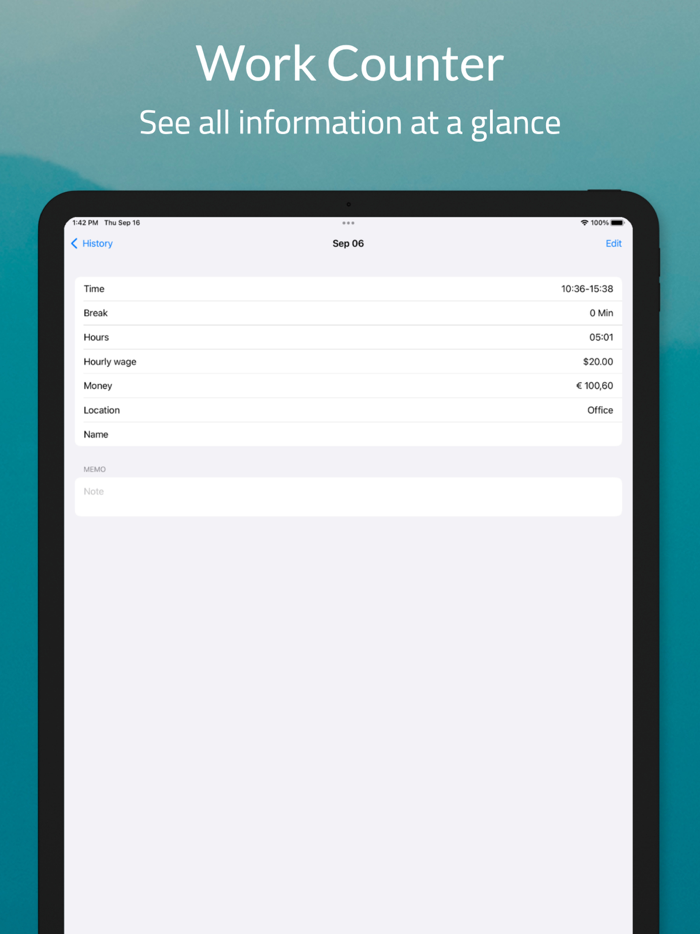 Work Counter Hours Tracker