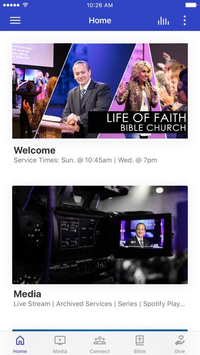 Life of Faith Bible Church Screenshot