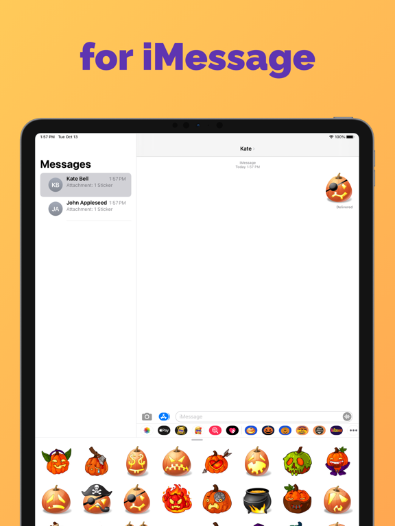 Screenshot #6 pour Halloween - Pumpkin emoji pack