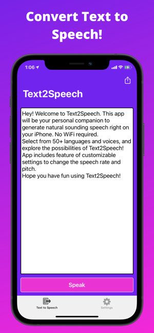 ‎Text2Speech. Captures d'écran