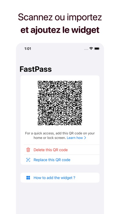 Screenshot #3 pour FastPass - QR Code Widget