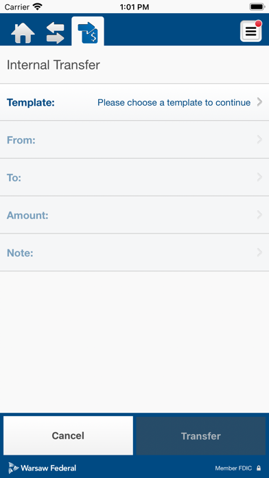 Warsaw Federal Business Mobile Screenshot