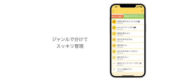 やりたいことリスト BucketList