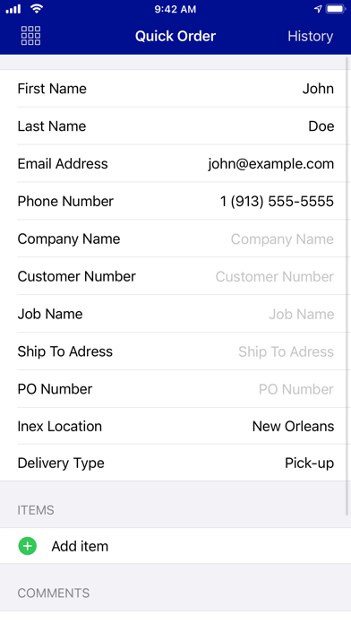 INEX Building Supply Screenshot