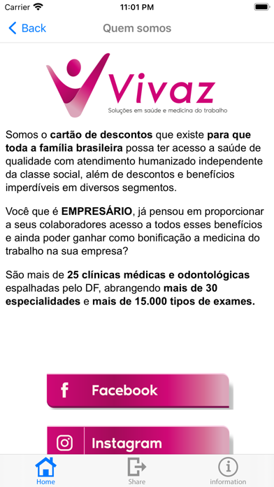 Cartão Vivaz Screenshot