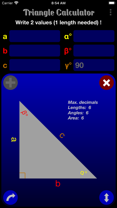 Triangle Calculator Screenshot