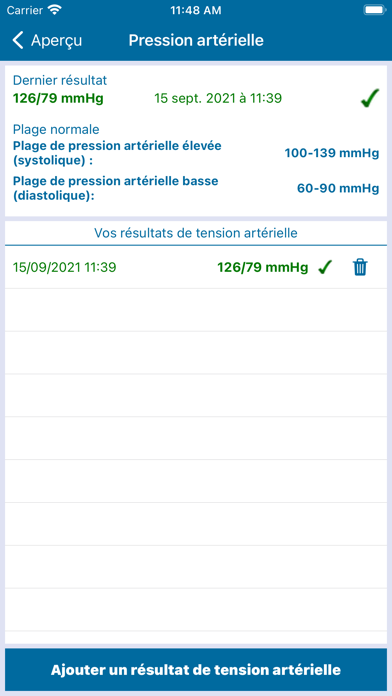 Screenshot #2 pour Mon cœur : Suivi de la santé