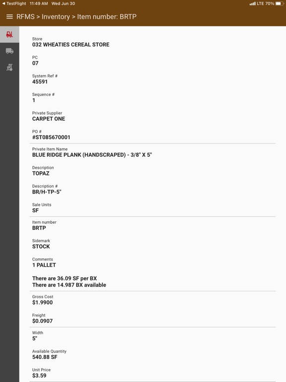 Screenshot #5 pour RFMS Warehouse