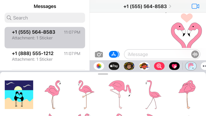 Funny Pink Flamingo Stickers