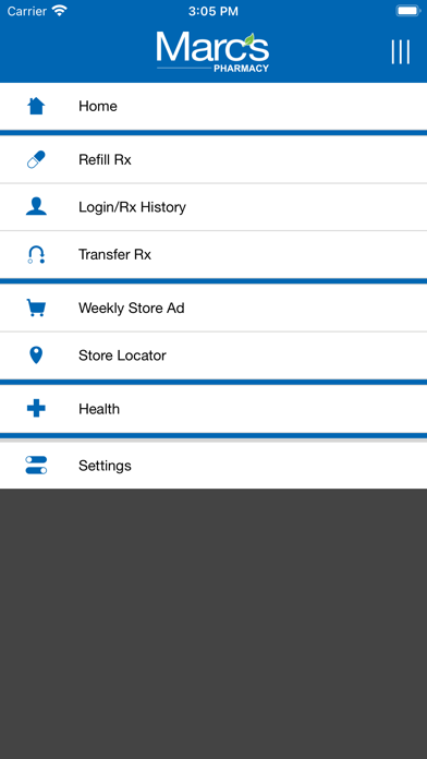 Marc’s Pharmacy Mobile App Screenshot