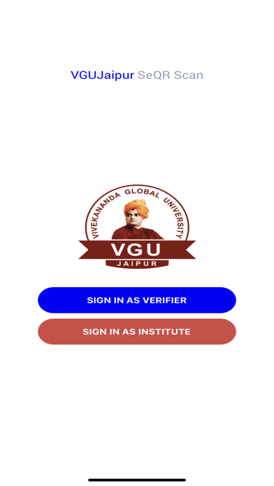 Screenshot #1 pour VGU Jaipur SeQR Scan