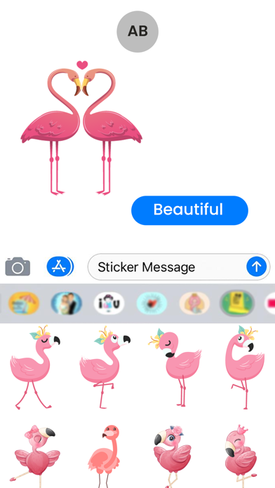 Pink Flamingo Stickers! Screenshot