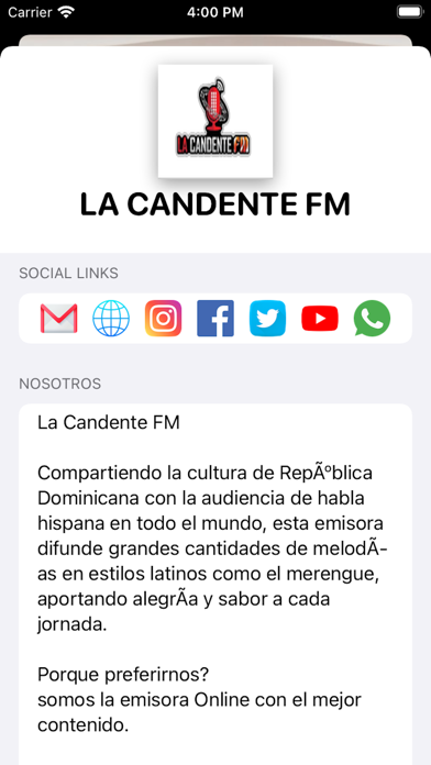La Candente FM Screenshot