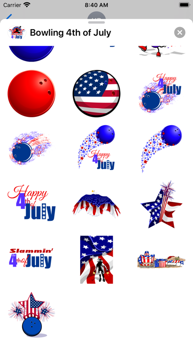 Screenshot #2 pour Bowling 4th of July Stickers