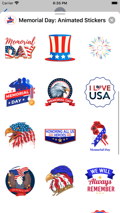 Screenshot #3 pour Memorial Day: Stickers
