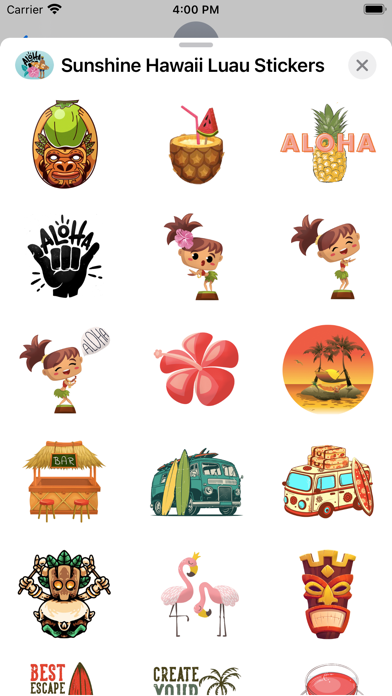 Sunshine Hawaii Luau Stickers Screenshot