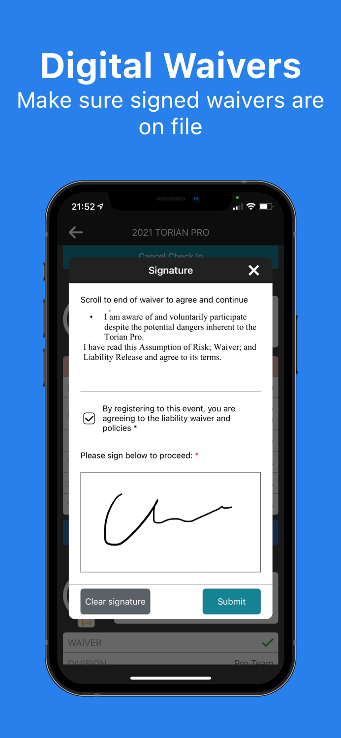 Competition Corner Check In