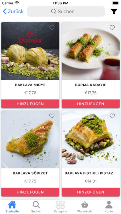 Damla Baklava Shop Screenshot