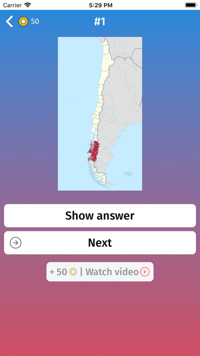 Chile: Provinces Map Quiz Game Screenshot