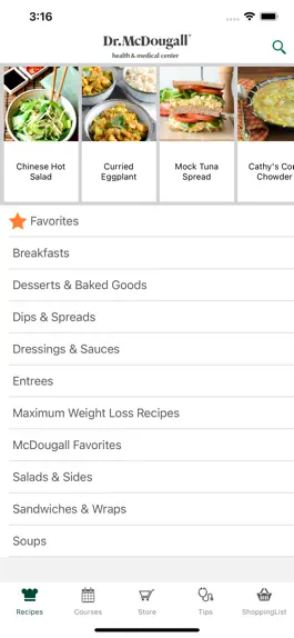 Game screenshot Dr. McDougall Mobile Cookbook mod apk