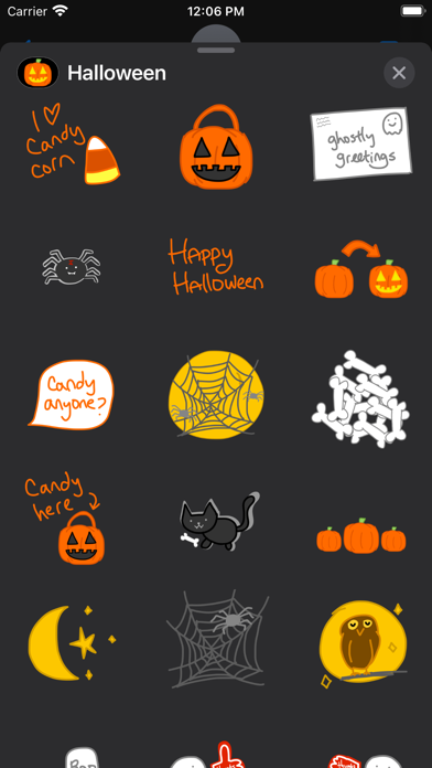 Halloween Stickers Cute Emoji Screenshot