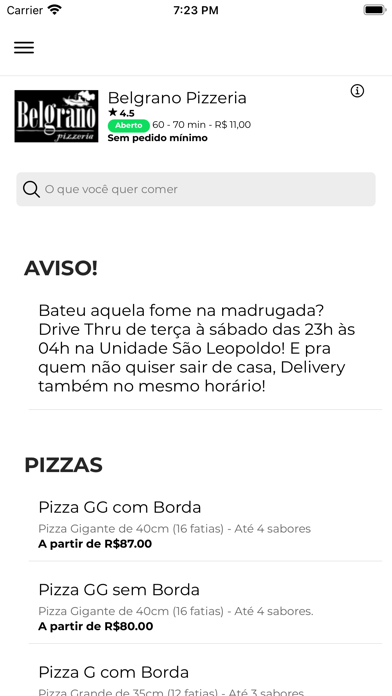 Belgrano Pizzaria Screenshot 2 - AppWisp.com Belgrano Pizzaria Screenshot 2 - AppWisp.com