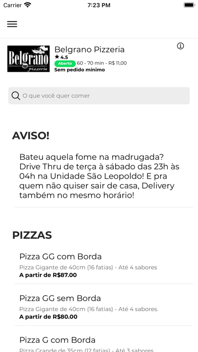 Belgrano Pizzaria Screenshot