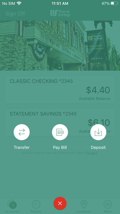 Wayne Savings Bank Mobile Screenshot