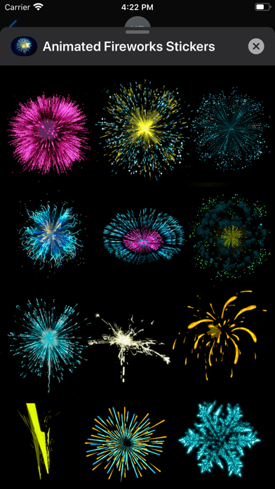 Screenshot #2 pour Animated Fireworks: Stickers